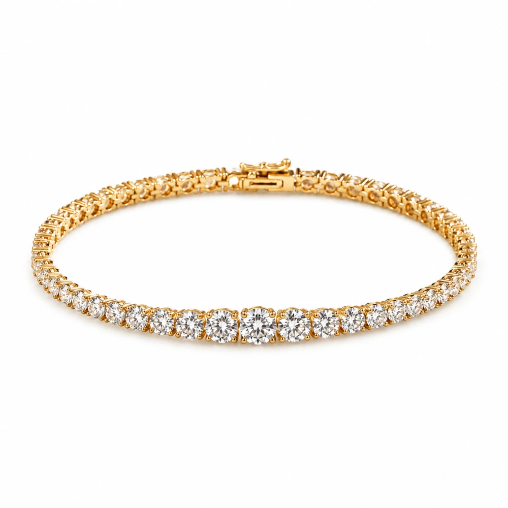 The Constellation Bracelet — Rasi bintang personal · Sapphire, ruby, emerald & pink tourmaline · 10 berlian 0,02 ct · 16–18 cm · Emas 18K
