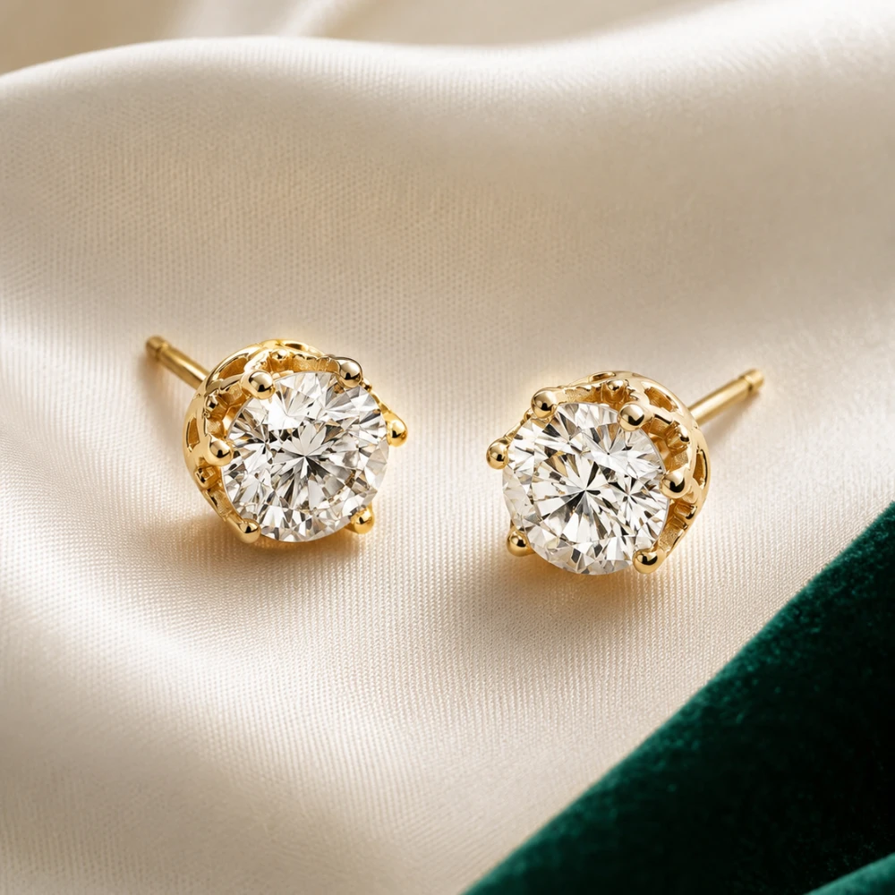 The Crown Diamond Studs