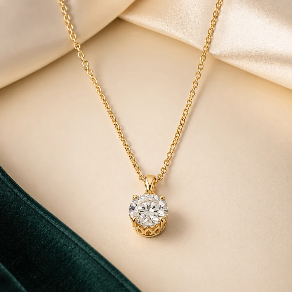 The Crown Solitaire Pendant