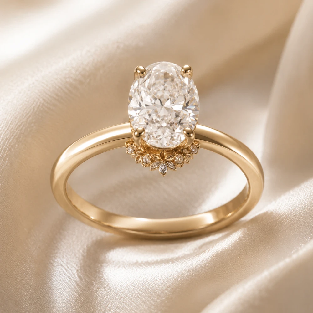 The Hidden Garden Halo — Oval · Hidden Halo · Galeri Petal