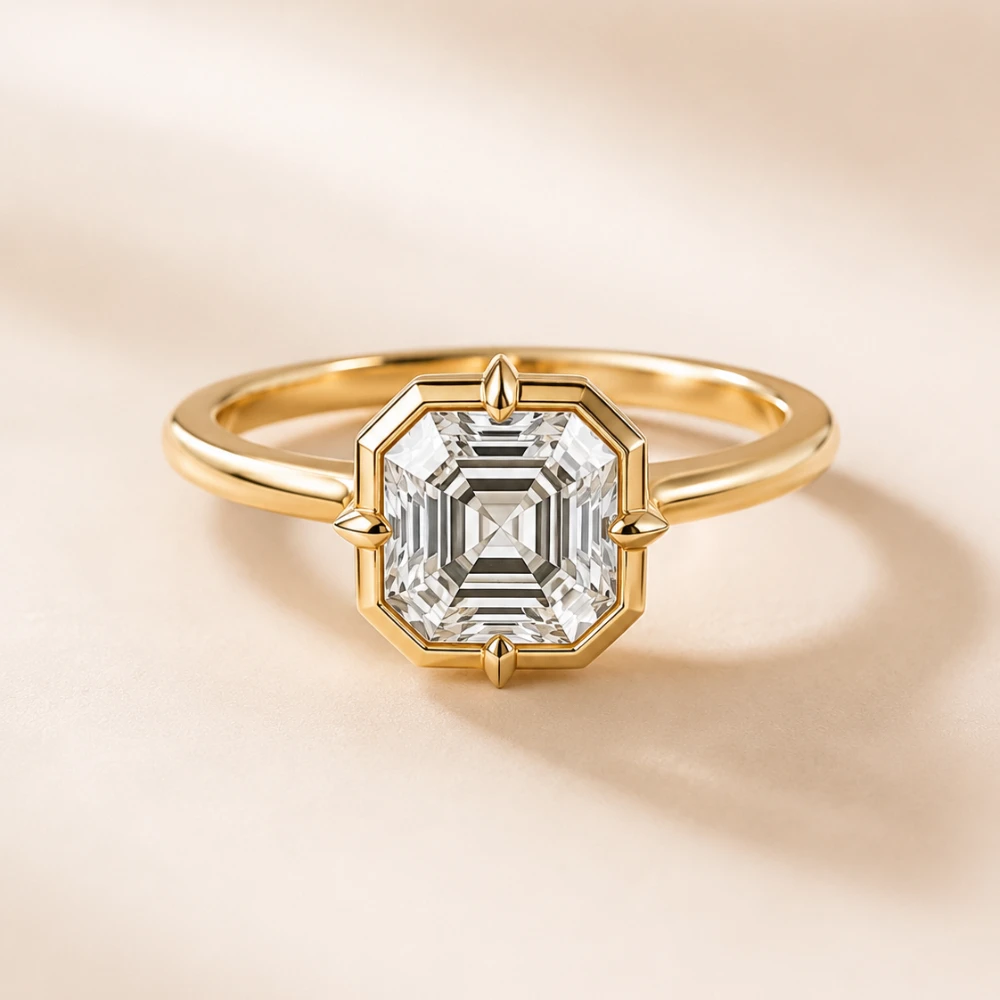 The Octagon Crown Light — Asscher · Cakar Kompas · Emas 18K