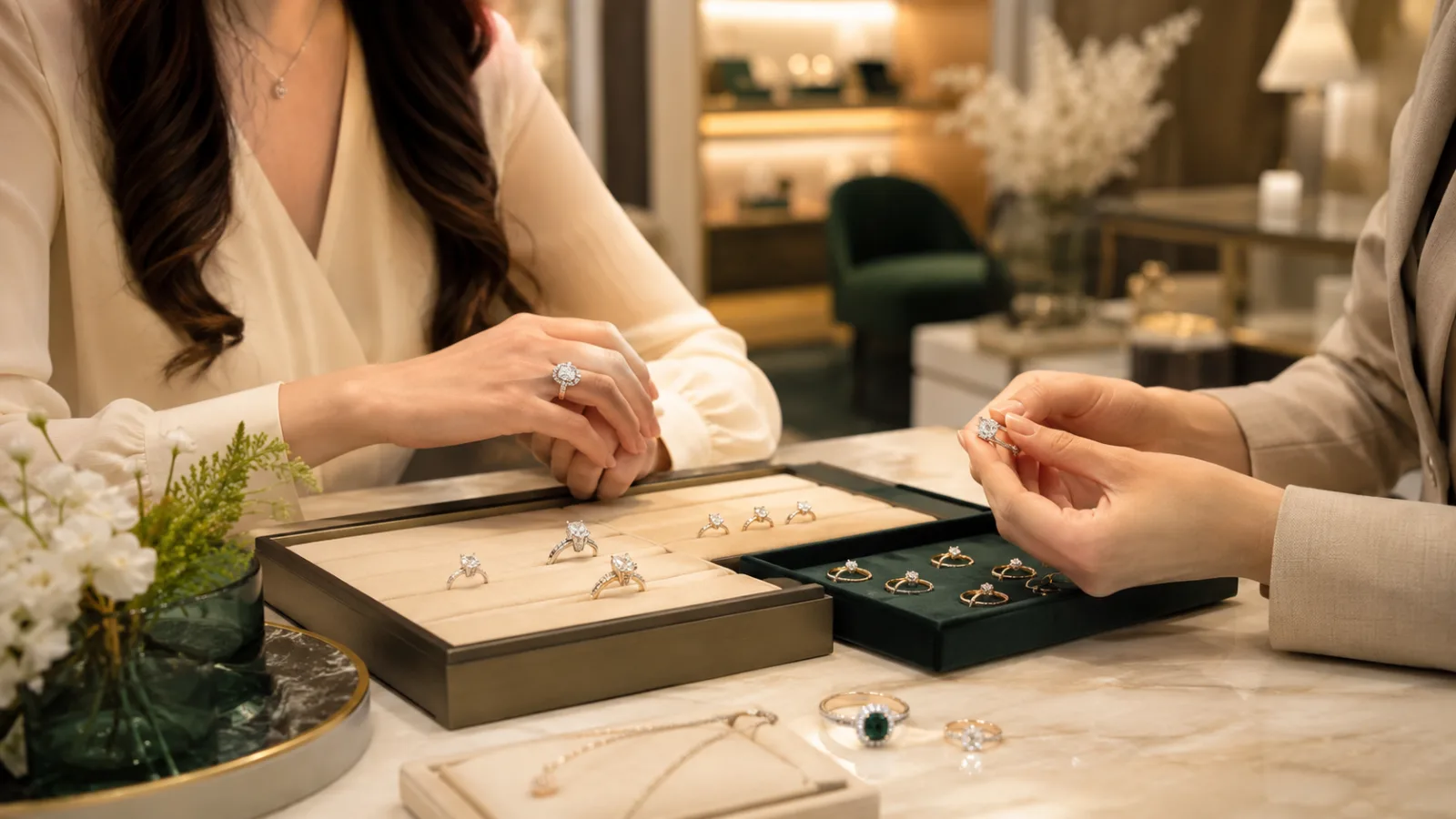 Konsultasi cincin custom di butik perhiasan KINGDOM Gading Serpong